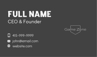 Simple Text Line Art Wordmark Business Card