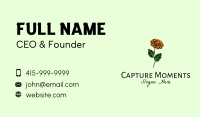 Daisy Flower Monoline  Business Card