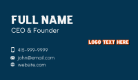 Freestyle Business Card example 3