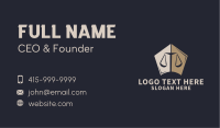 Justice Legal Scale Business Card