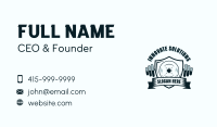 Weightlifting Gym Shield Business Card