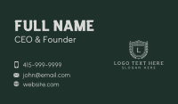 Shield Crest Lettermark Business Card Design