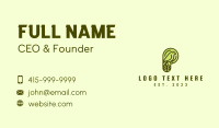 Bird Wheat Letter P Business Card