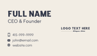 Corporate Agency Wordmark Business Card