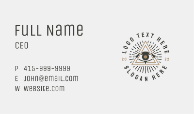 Mystical Illuminati Eye Business Card