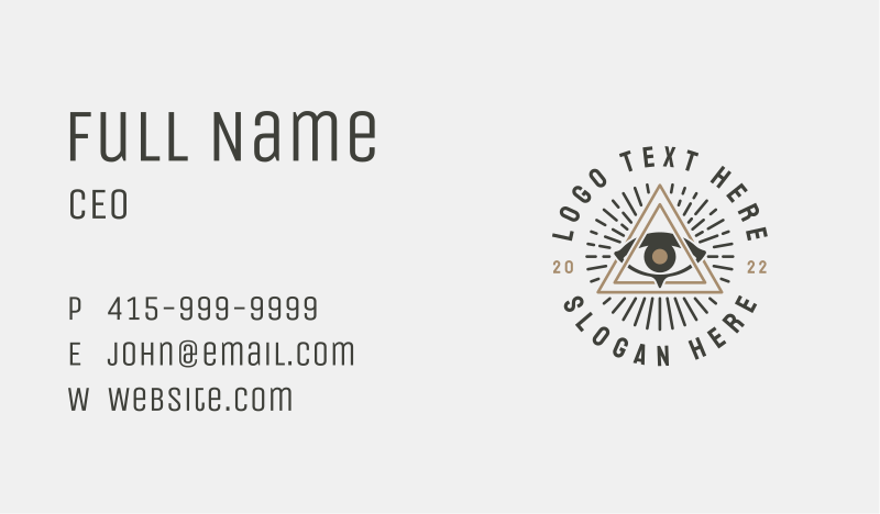 Visionary Business Card example 1