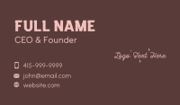 Autograph Business Card example 2