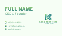 Digital Tech Letter K Business Card