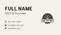 Industrial Saw Blade Woodworking Business Card Design