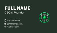 Weed Cannabis Leaf Business Card