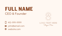 Round Vase Candle Light Business Card Design