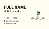 Cute Toucan Mascot Business Card