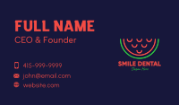 Neon Smiley Watermelon Business Card Image Preview