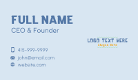 Playful Summer Wordmark Business Card Design