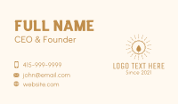 Sunburst Candle Flame Decor Business Card