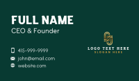 Luxury Real Estate Letter C & J Business Card