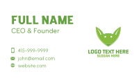 Green Fox Face Business Card
