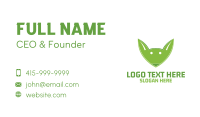 Green Fox Face Business Card Design