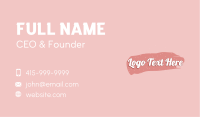 Beauty Cosmetics Wordmark Business Card