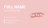 Beauty Cosmetics Wordmark Business Card