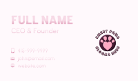 Pet Paw Heart Business Card Image Preview