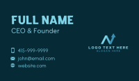 Marketing Arrow Letter N Business Card Design