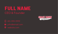 Horror Business Wordmark Business Card Design