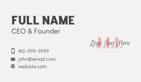 Pastel Beauty Lettermark Business Card