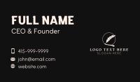 Creative Feather Quill Pen Business Card