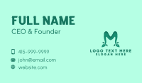 Green Letter M Leaves Business Card