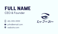 Blue Eyelash Beautician Business Card