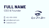 Blue Eyelash Beautician Business Card Design