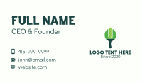 Green Table Tennis Paddle Lab Business Card Design