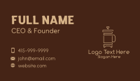 French Press Business Card example 1