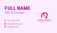Purple Gradient Streaming Letter R Business Card