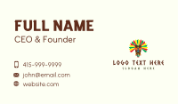 Colorful Tribal Mask  Business Card Design