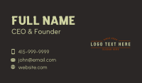 Vintage Business Wordmark Business Card Design