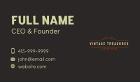 Vintage Business Wordmark Business Card Image Preview