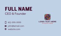Multicolor Square Mosaic Business Card