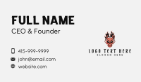 Flame Demon Skull Business Card Design