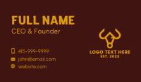 Golden Bull Animal Business Card Design