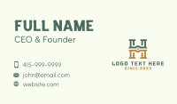 Construction Letter H Business Card Design