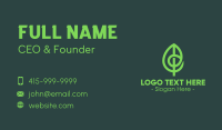 Modern Eco Green Leaf Business Card