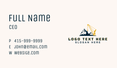 Industrial Construction Crane Business Card Image Preview