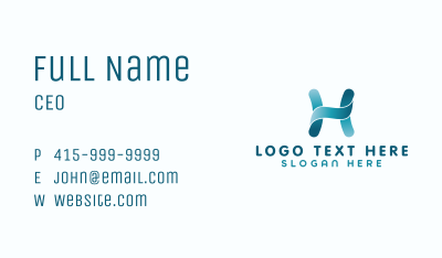 Professional Letter H Business Card Image Preview