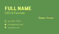 Green Pond Wordmark Business Card Image Preview