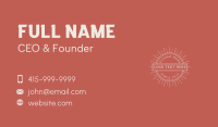 Specialty Shop Enterprise Business Card