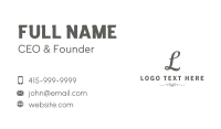 Elegant Lined Lettermark Business Card