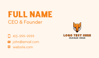 Fox Cub Cartoon Business Card Design