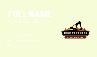 Landscape Backhoe Excavator Business Card Design